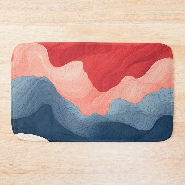 Item preview, Dawn and Dusk: Warmth Meets Cool in Wavy Layers designed and sold by VectorPlace.