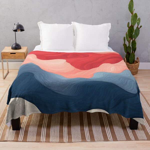 Item preview, Dawn and Dusk: Warmth Meets Cool in Wavy Layers designed and sold by VectorPlace.