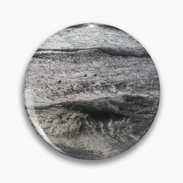 Item preview, Silver Sea - Ice Cold Breaking Waves with Goldeneye Ducks designed and sold by Georgia Mizuleva.
