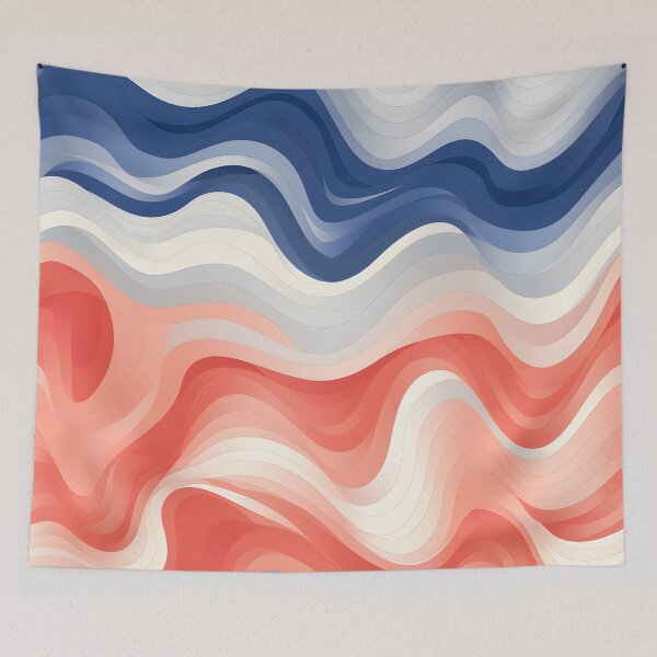 Item preview, Rhythmic Harmony: Nautical Waves and Sunset Swirls designed and sold by VectorPlace.