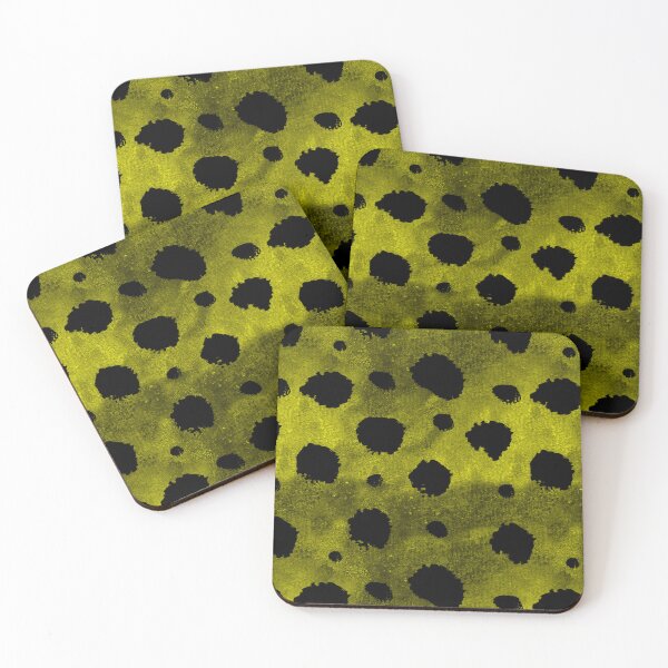 Item preview, Grunge Animal Leopard Black Spots yellow designed and sold by PritchBlack.
