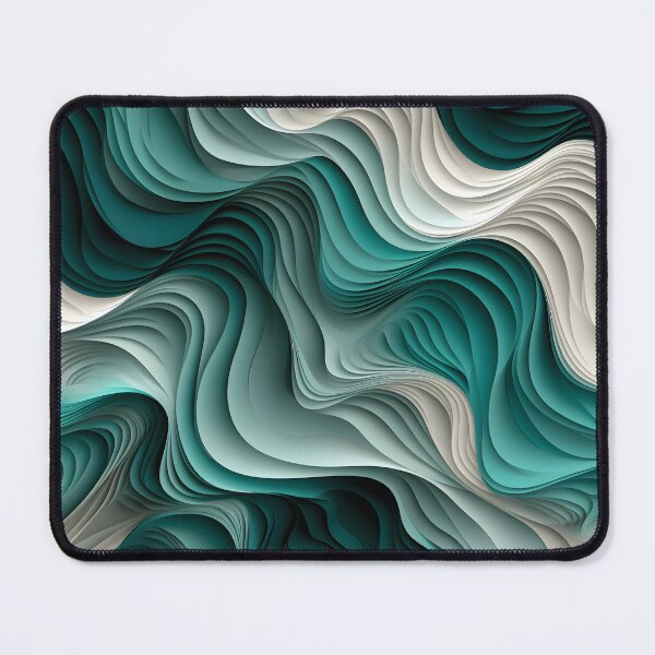 Item preview, Emerald Swirls: Abstract Elegance in Wave Form designed and sold by VectorPlace.