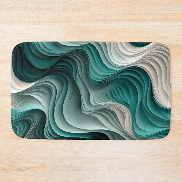 Item preview, Emerald Swirls: Abstract Elegance in Wave Form designed and sold by VectorPlace.