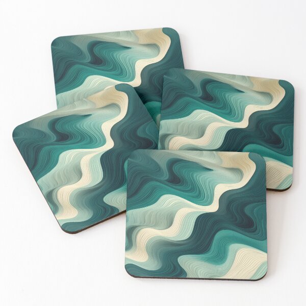 Item preview, Whispering Grooves: Serene Aquatic Abstract designed and sold by VectorPlace.