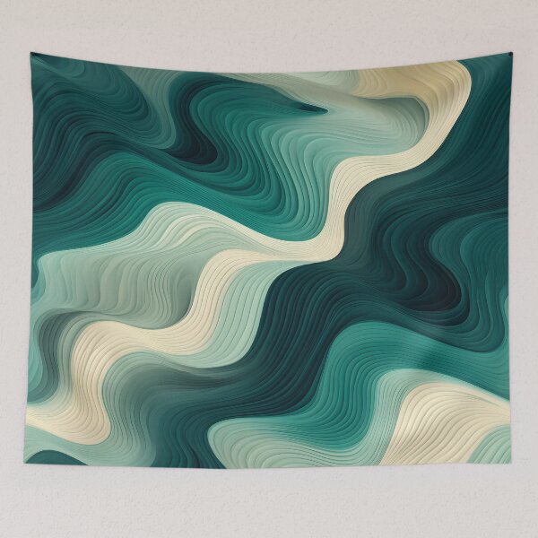 Item preview, Whispering Grooves: Serene Aquatic Abstract designed and sold by VectorPlace.