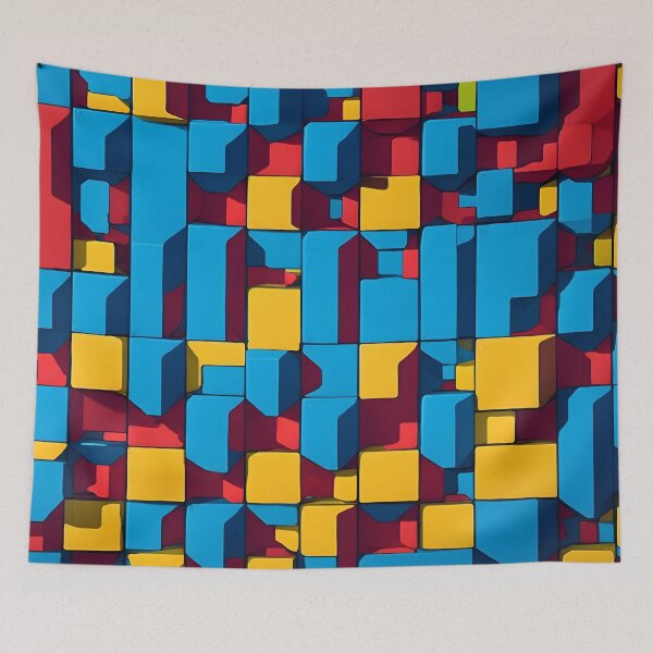 Item preview, Abstract Colorful Blocks Decorative Design designed and sold by Jollys-ArtShop.