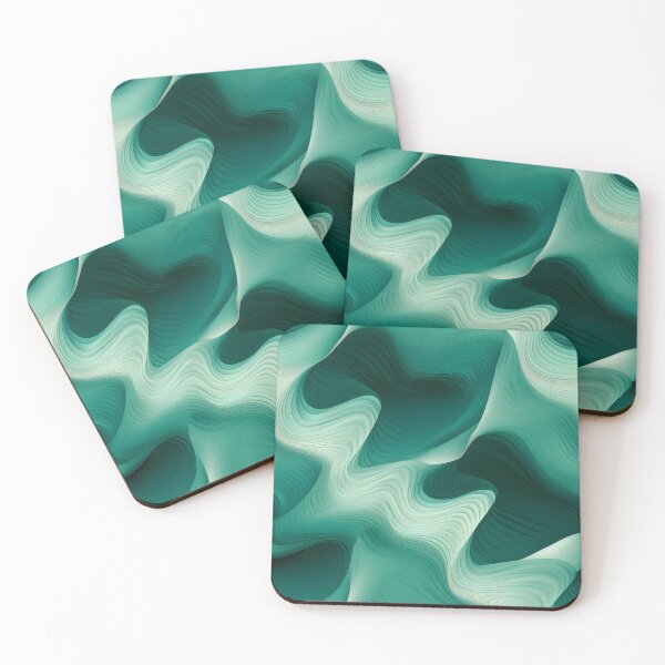 Item preview, Verdant Visions: Abstract Green Waveforms designed and sold by VectorPlace.
