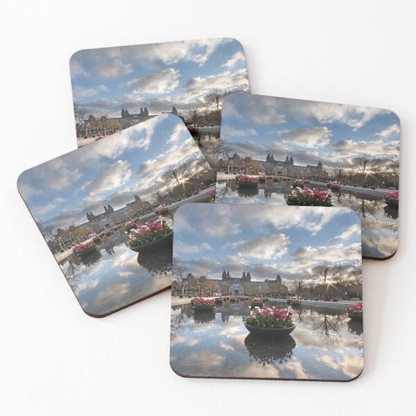 Item preview, Amsterdam Sunrise Symphony - Rijksmuseum, Tulips, Pond Reflections, and Morning Glow designed and sold by InbalTurShalom.