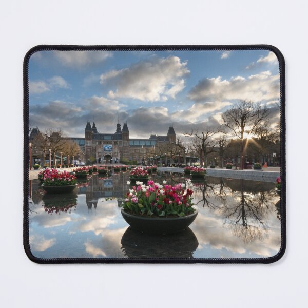 Item preview, Amsterdam Sunrise Symphony - Rijksmuseum, Tulips, Pond Reflections, and Morning Glow designed and sold by InbalTurShalom.