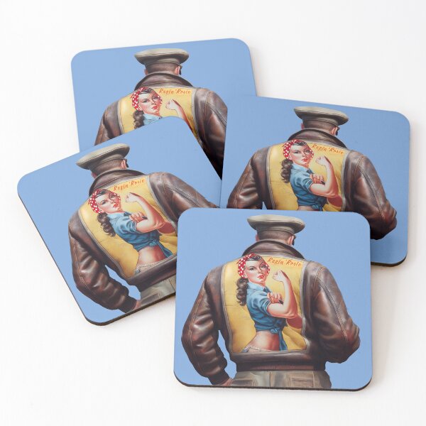 Item preview, Vintage WW2 Bomber Girls aviation pinup artwork - Ragin' Rosie the Riveter designed and sold by Bombergirls.
