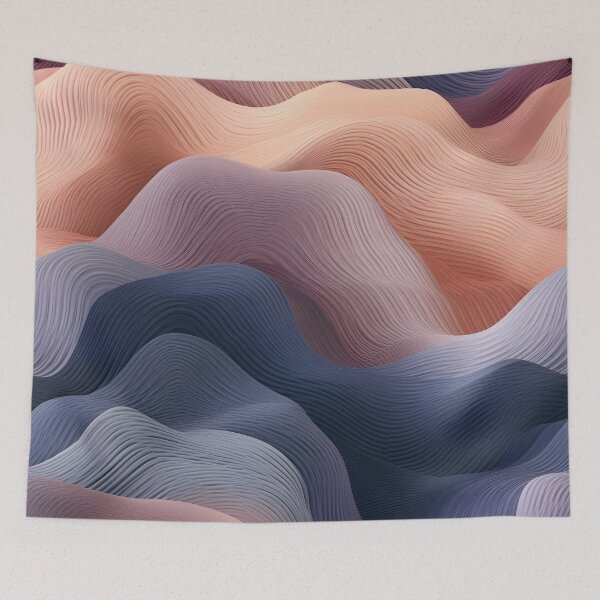 Item preview, Twilight Hues: Layered Landscape of Serene Waves designed and sold by VectorPlace.
