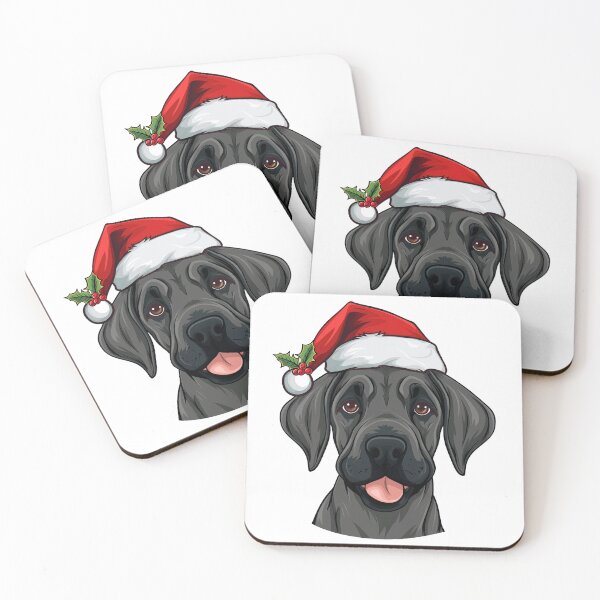 Artikelvorschau, Weihnachten Deutsche Dogge - Schwarz entworfen und verkauft von wotsthis.