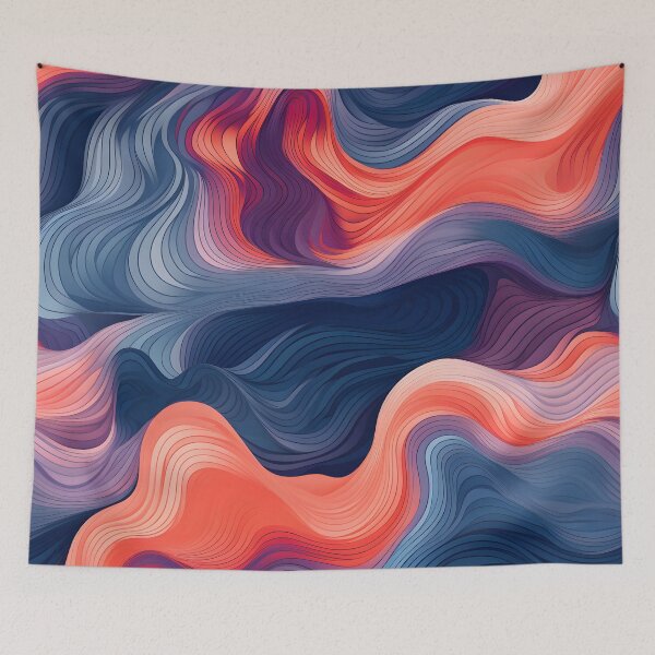 Item preview, Vibrant Vortex: The Dance of Warm and Cool Swirls designed and sold by VectorPlace.