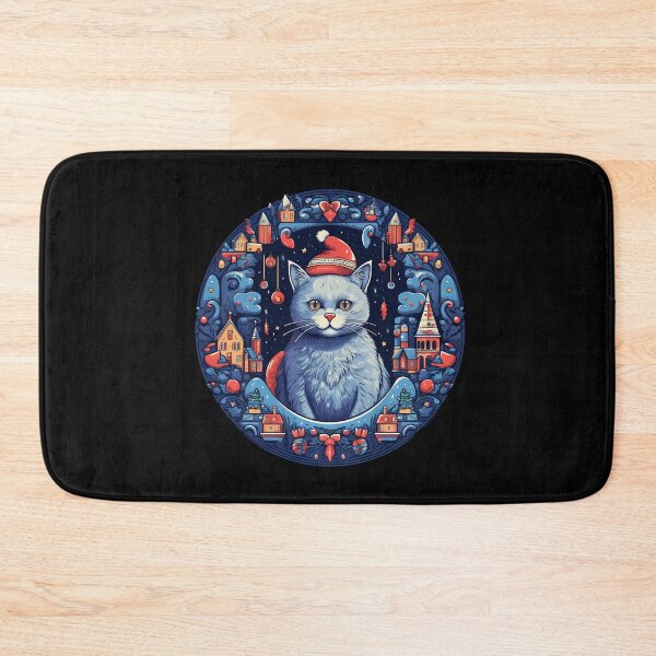 Item preview, Russian Blue Cat Xmas, Love Cats designed and sold by Logiamerch.
