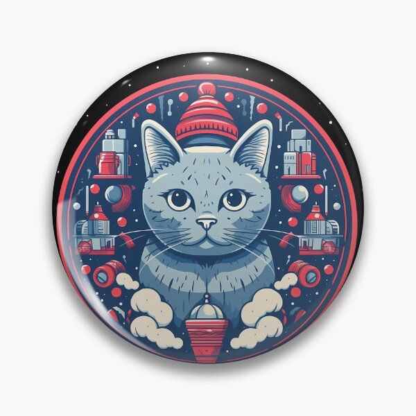 Item preview, Russian Blue Cat Xmas, Love Cats designed and sold by Logiamerch.