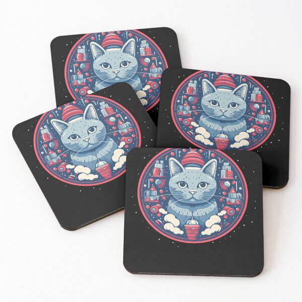 Item preview, Russian Blue Cat Xmas, Love Cats designed and sold by Logiamerch.