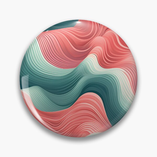 Item preview, Rippling Serenity: Harmonious Teal and Coral Waves designed and sold by VectorPlace.