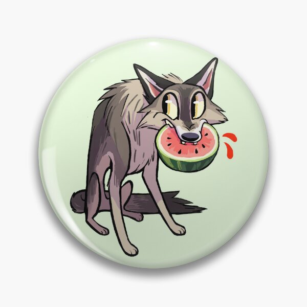 Item preview, Watermelon Wolf, Cute Funny Cartoon, Wolf Meme designed and sold by Emo Barkz.
