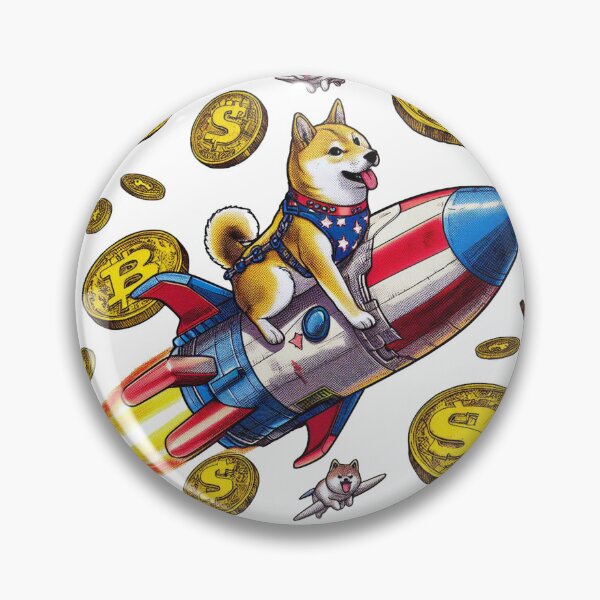 Item preview, Moneda Doge a Da moon, shiba en el cohete, Wow doge designed and sold by 1SINGHA.
