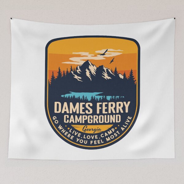 Item preview, Dames Ferry Campground Georgia GA Badge Forest and Wilderness  designed and sold by mountainfad.