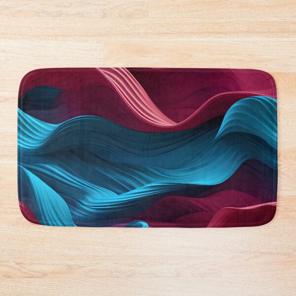 Item preview, Satin Tides: Luxurious Waves in Burgundy and Teal designed and sold by VectorPlace.