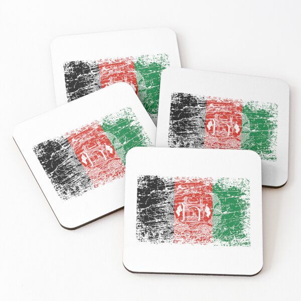 Item preview, Afghanistan flag flag used look designed and sold by GeogDesigns.