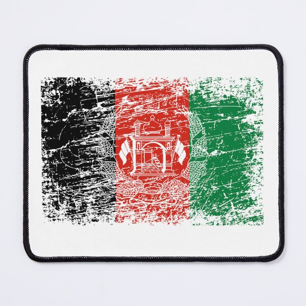 Item preview, Afghanistan flag flag used look designed and sold by GeogDesigns.