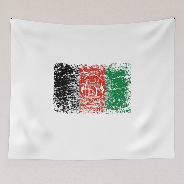 Artikelvorschau, Afghanistan Fahne Flagge used-look entworfen und verkauft von GeogDesigns.