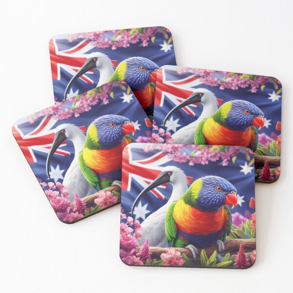 Item preview, Rainbow lorikeet and bin chiken designed and sold by ArminGreen.