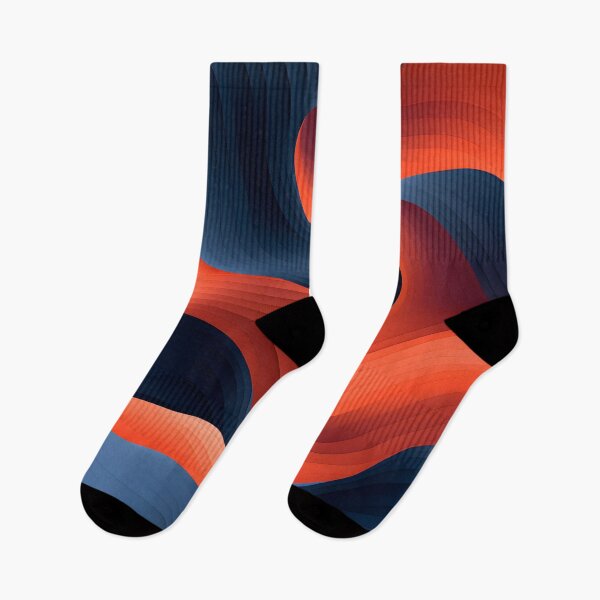 Item preview, Fiery Flux: Abstract Swirls in Midnight and Flame designed and sold by VectorPlace.