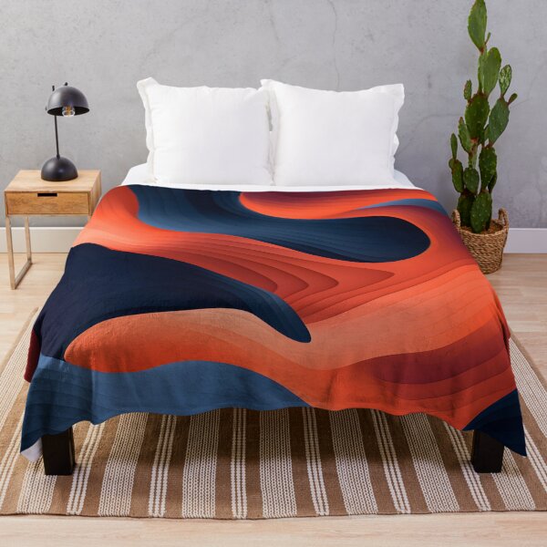 Item preview, Fiery Flux: Abstract Swirls in Midnight and Flame designed and sold by VectorPlace.