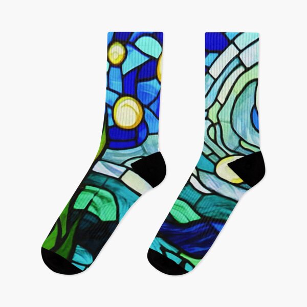 Item preview, Van gogh Starry Night Stained Glass Art Painting designed and sold by Vangoholic.