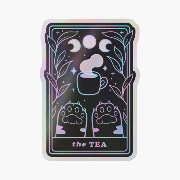Aperçu de l'œuvre Le Tarot du Chat de Thé // Arc-en-ciel Noir | Nikourie créée et vendue par nikury.