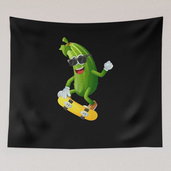 Item preview, Skateboarding with Cucumbers designed and sold by sanna-black.
