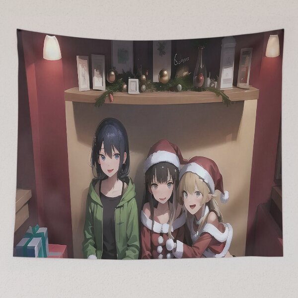 Item preview, Anime Family Xmas T-shirt designed and sold by artmanikin.