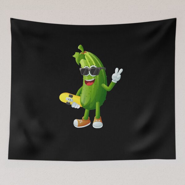 Item preview, Skateboarding with Cucumbers designed and sold by sanna-black.