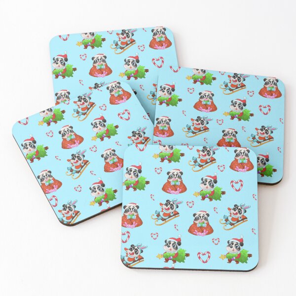 Item preview, Christmas winter pattern heart lollipop cocoa cup panda designed and sold by Folomkina-store.