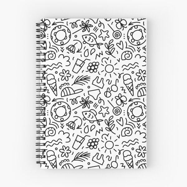 Item preview, Fun black and white abstract summer doodles seamless pattern. Creative minimalist art background, trendy design designed and sold by ElenaKud.