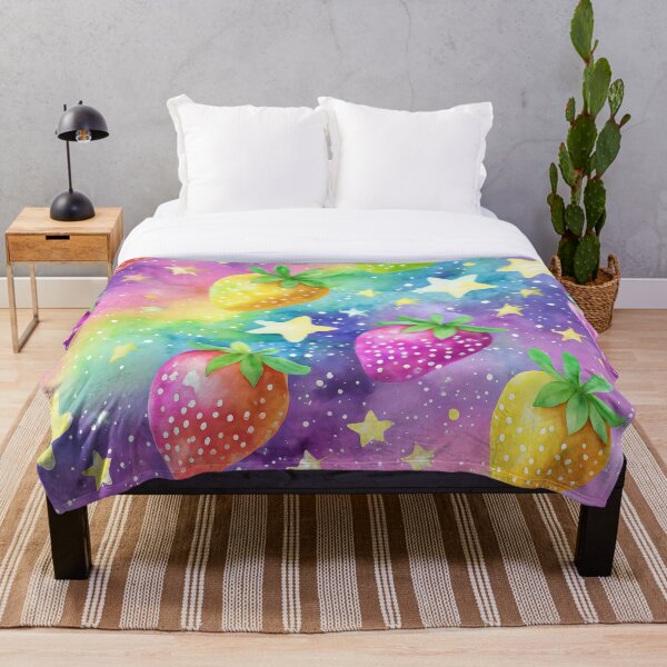Item preview, Colorful Rainbow Watercolor Strawberry Galaxy designed and sold by craftyvixenart.