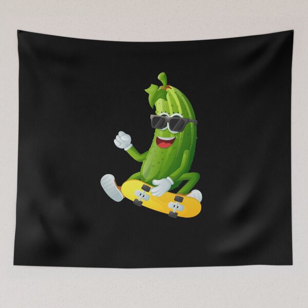 Item preview, Skateboarding with Cucumbers designed and sold by sanna-black.