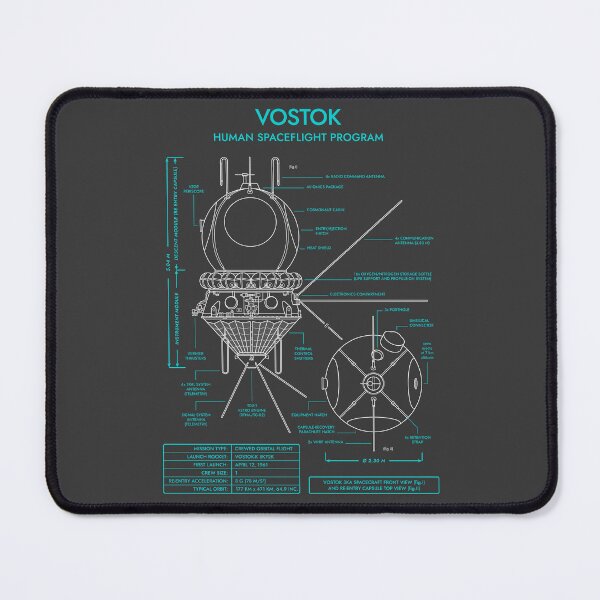 Item preview, Vostok. Human Spaceflight Program (Grey and Turquoise Blueprint. Vertical) designed and sold by BGALAXY.