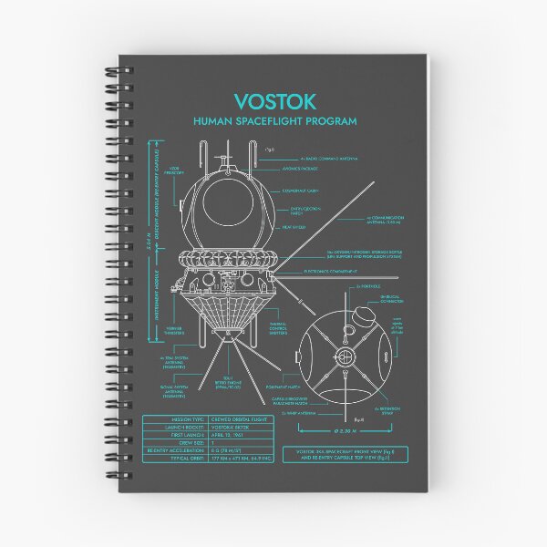Item preview, Vostok. Human Spaceflight Program (Grey and Turquoise Blueprint. Vertical) designed and sold by BGALAXY.