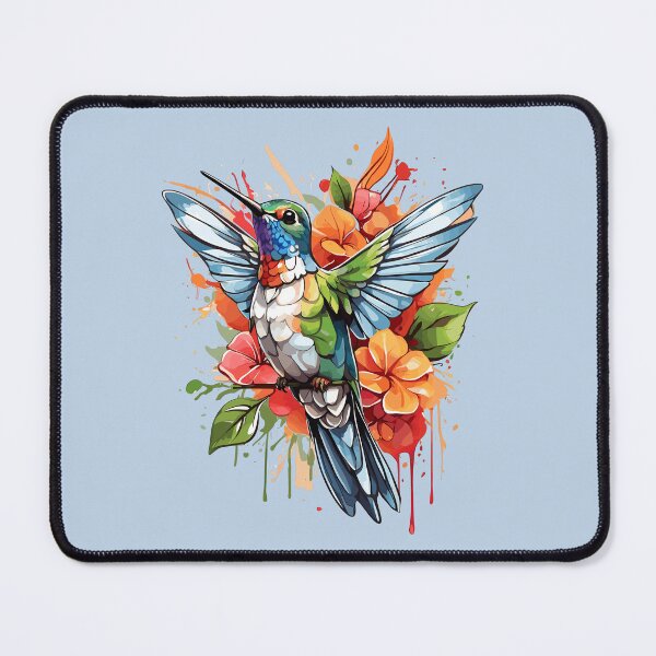 Item preview, Colorful Hummingbird Artwork designed and sold by InkElemental.