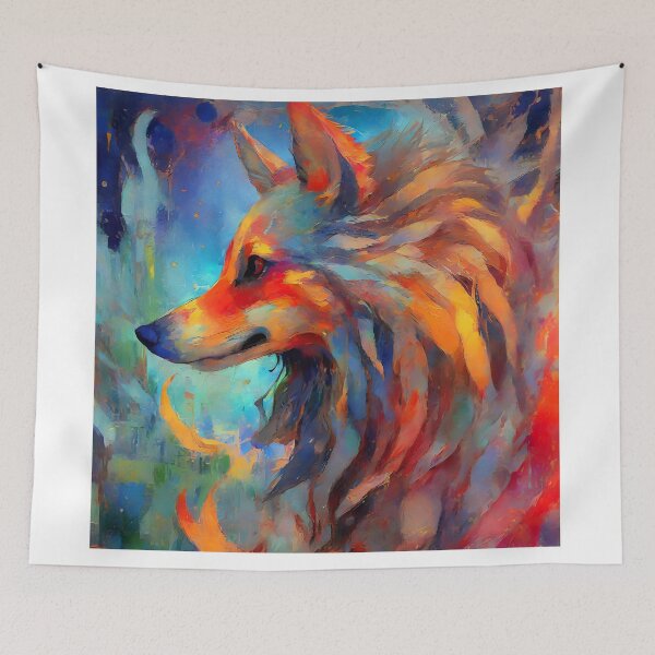 Item preview, Mystic phoenix dog art designed and sold by fotofeast.