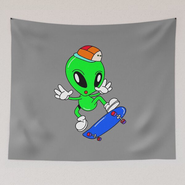 Item preview, Alien Invasion on Skateboards designed and sold by sanna-black.