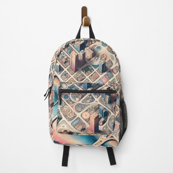 Item preview, Intricate Escheresque Urban Labyrinth designed and sold by PrintLabArt.