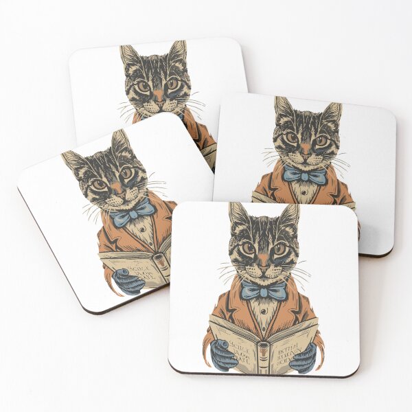 Item preview, cat reading a book designed and sold by DashBliss.