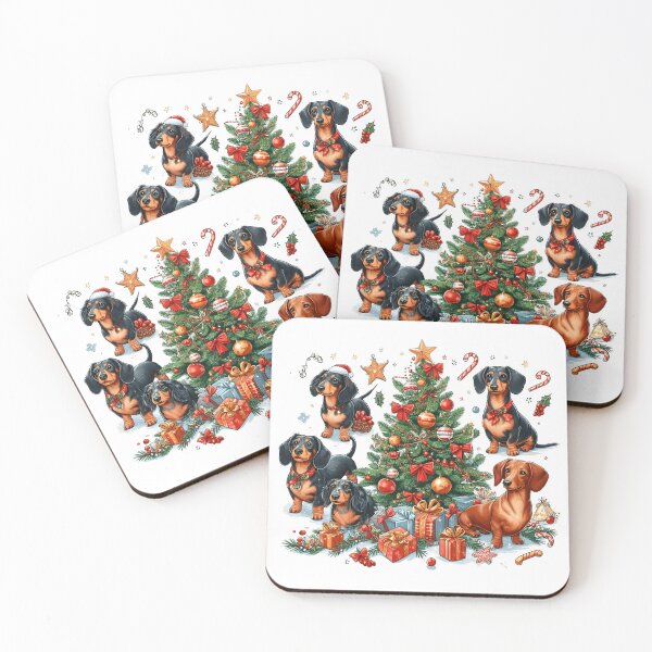 Item preview, Dachshund Christmas Tree designed and sold by GalaxyGraffiti.