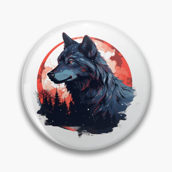 Item preview, Blue WolfDog, Red Moon designed and sold by taujiart.
