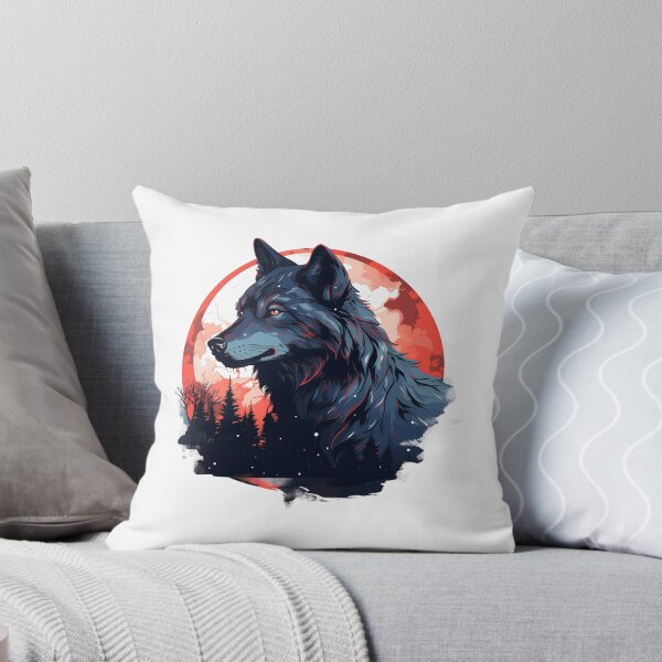 Item preview, Blue WolfDog, Red Moon designed and sold by taujiart.